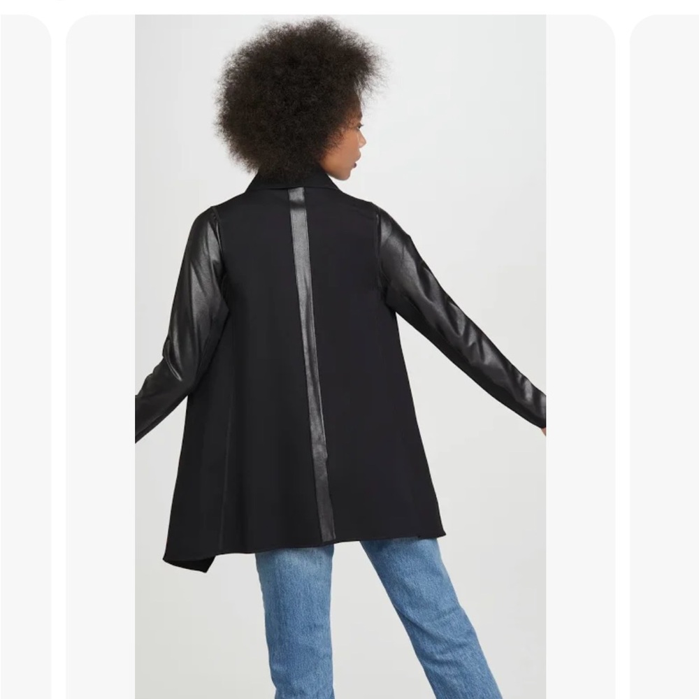 Spanx Faux Leather Convertable Wrap Jacket. 2x - image 8